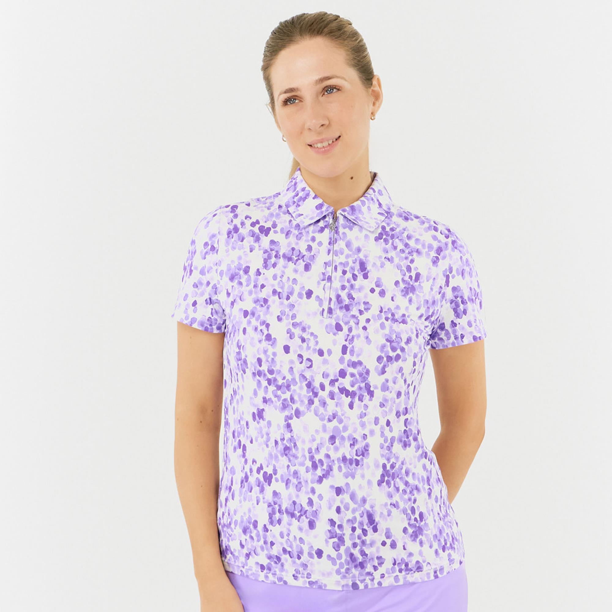 Pure Golf Amity Ladies Golf Polo Shirt Violet Fields